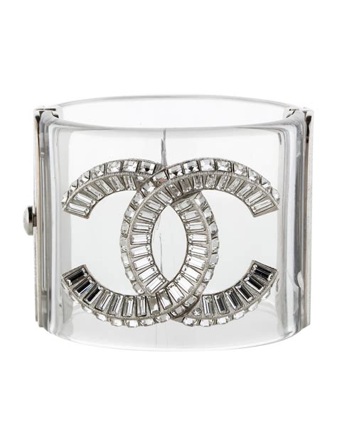 chanel clear cuff bracelet|Chanel inspired cuff bracelet.